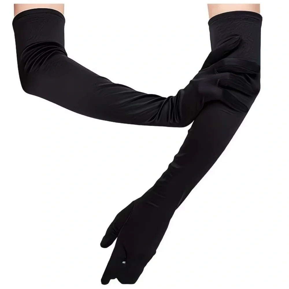 Elegant Black Women's Long Gloves